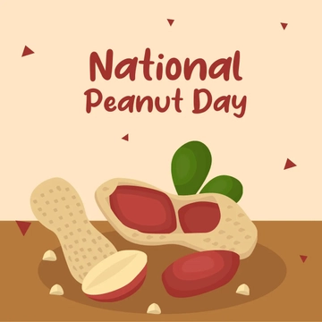 Free National Peanut Day Clipart Template to Edit Online