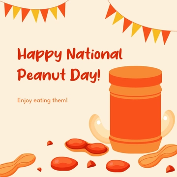 Free National Peanut Day Poster Vector Template to Edit Online