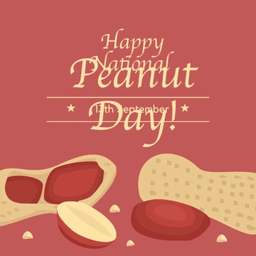 Free National Peanut Day Flyer Vector Template to Edit Online
