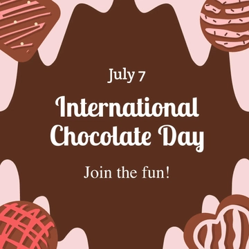 Free International Chocolate Day Whatsapp Post Template to Edit Online