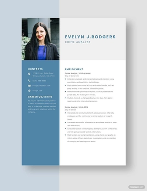 Crime Analyst Resume