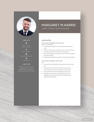 Crime Scene Investigator Resume