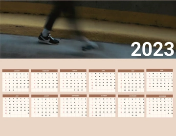 Free Year 2023 Photo Calendar Template to Edit Online