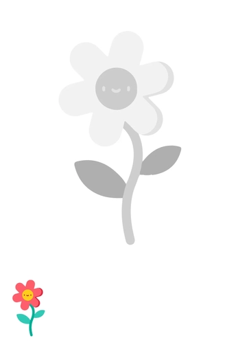 Free Cute Flower Coloring Page Template to Edit Online