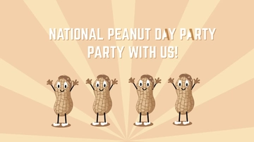 Free National Peanut Day Invitation Background Template to Edit Online