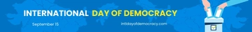 Free International Day of Democracy Website Banner Template to Edit Online