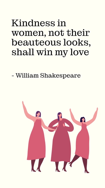 Free Kindness in Women Wins Love Meta Title Quote Template to Edit Online