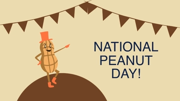 Free Happy National Peanut Day Background Template to Edit Online