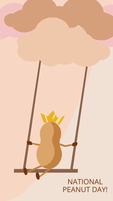 Free National Peanut Day iPhone Background Template to Edit Online