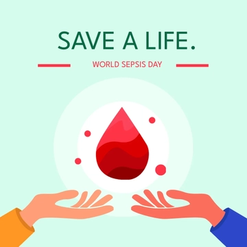 Free World Sepsis Day Poster Vector Template to Edit Online