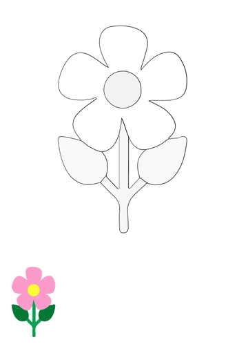 Free Simple Flower Coloring Page Template to Edit Online
