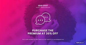 Chat App Promotion Facebook Post Template