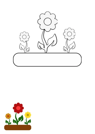 Free Flower Garden Coloring Page Template to Edit Online