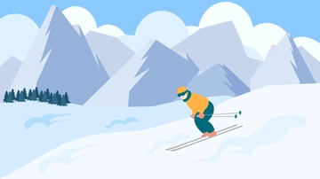 Free Ski Mountain Background Template to Edit Online