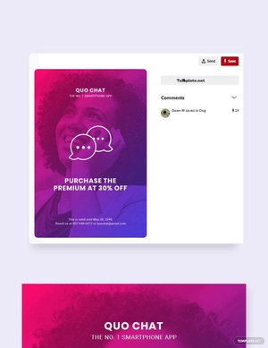 Chat App Promotion Pinterest Pin Template