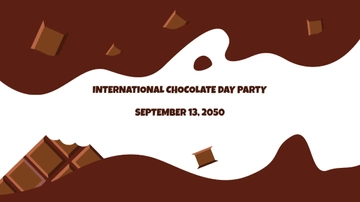 Free International Chocolate Day Invitation Background Template to Edit Online