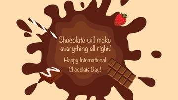 Free International Chocolate Day Greeting Card Background Template to Edit Online