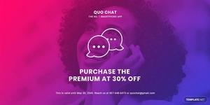 Chat App Promotion Twitter Post Template