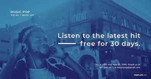 Music App Promotion Facebook Post Template