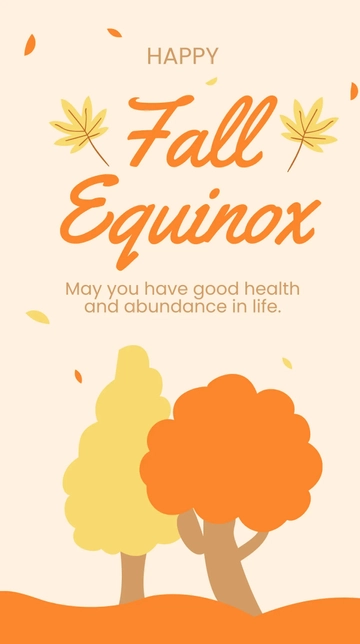 Free Fall Equinox WhatsApp Post Template to Edit Online