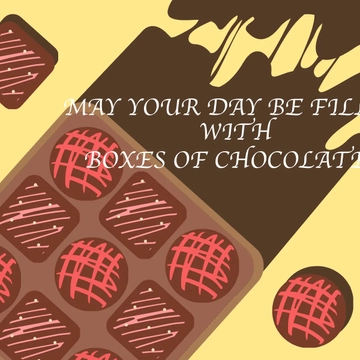 Free International Chocolate Day Wishes Clipart Template to Edit Online