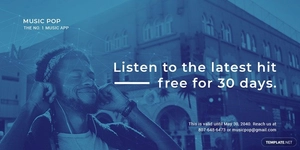 Music App Promotion Twitter Post Template