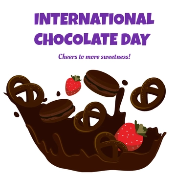 Free International Chocolate Day Poster Vector Template to Edit Online