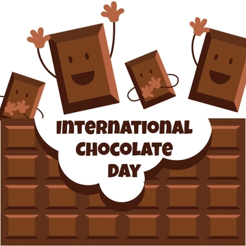Free International Chocolate Day Cartoon Clipart Template to Edit Online