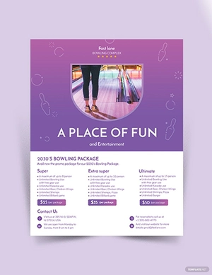 Bowling Flyer Template