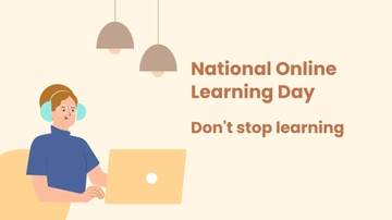 Free National Online Learning Day Flyer Background Template to Edit Online