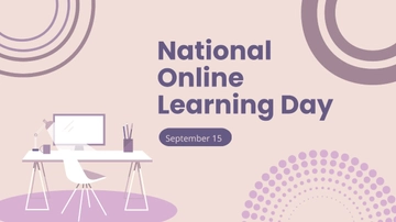 Free National Online Learning Day Background Template to Edit Online