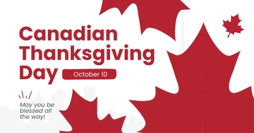 Free Canadian Thanksgiving FB Post Template to Edit Online