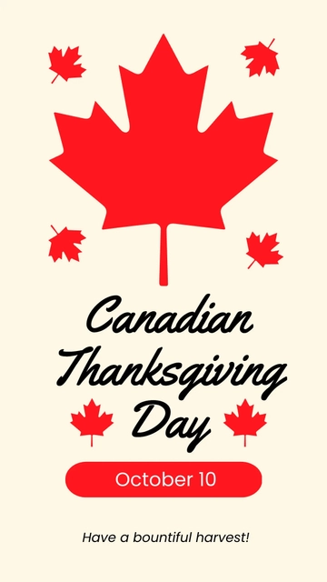 Free Canadian Thanksgiving Whatsapp Post Template to Edit Online