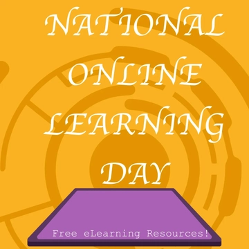 Free National Online Learning Day Flyer Vector Template to Edit Online