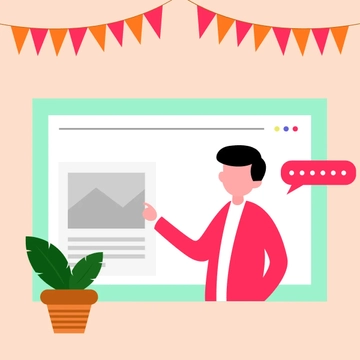 Free National Online Learning Day Celebration Clipart Template to Edit Online