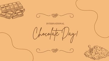 Free International Chocolate Day Drawing Background Template to Edit Online