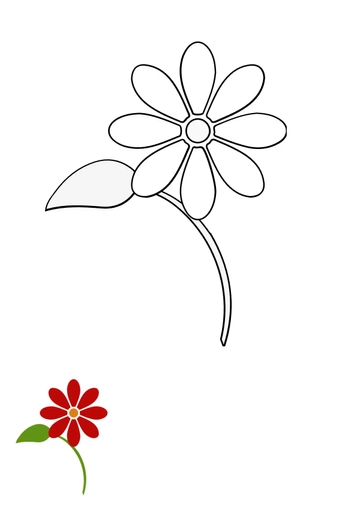 Free Single Flower Coloring Page Template to Edit Online
