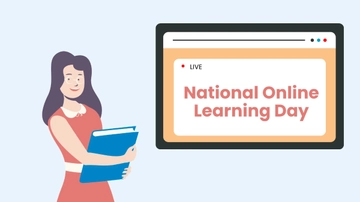 Free National Online Learning Day Photo Background Template to Edit Online