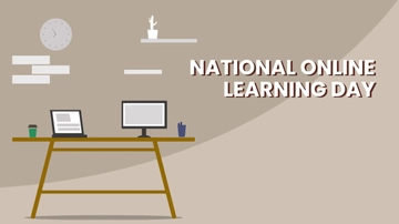 Free National Online Learning Day Banner Background Template to Edit Online