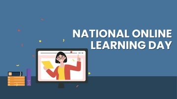 Free National Online Learning Day Design Background Template to Edit Online