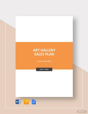 Art Gallery Sales Plan Template Art Gallery Sales Plan Template