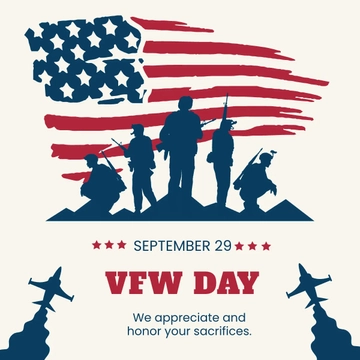 Free VFW Day FB Post Template to Edit Online