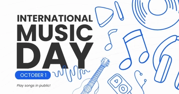 Free International Music Day FB Post Template to Edit Online