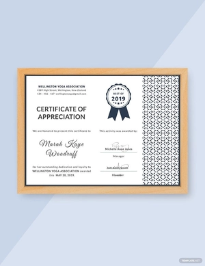 Customer Certificate of Appreciation Template