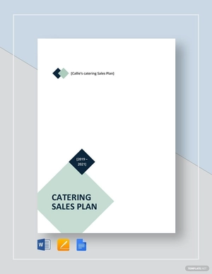 Catering Sales Plan Template Catering Sales Plan Template