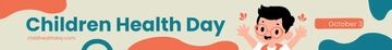 Free Child Health Day Website Banner Template to Edit Online
