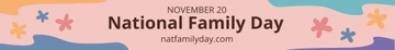 Free National Family Day Website Banner Template to Edit Online
