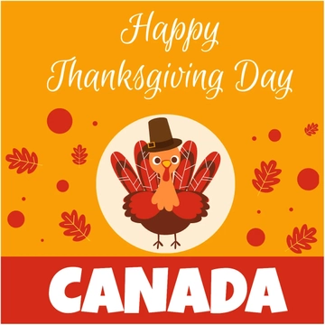 Free Canadian Thanksgiving Poster Vector Template to Edit Online