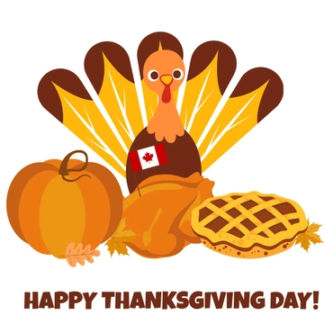Free Canadian Thanksgiving Clipart Template to Edit Online