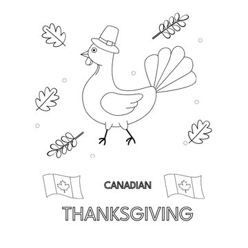 Free Canadian Thanksgiving Drawing Clipart Template to Edit Online